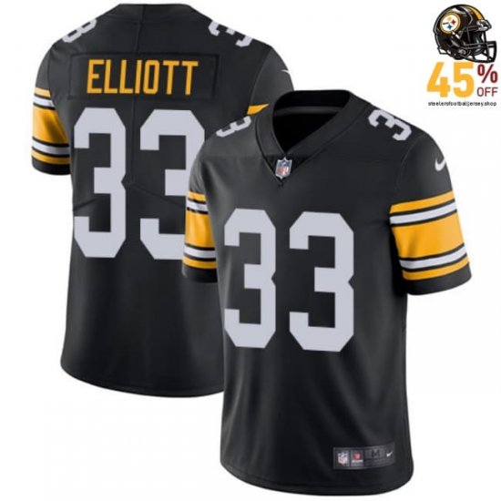 Men Jalen Elliott #33 Steelers 2025 Black Mesh Performance Jersey – Lightweight & Breathable?