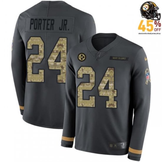 Men Joey Porter Jr. #24 Pittsburgh Steelers Black Navy 2025 DevelopMental Jersey – Grow with the Team?