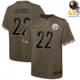 Najee Harris #22 Steelers All-Pro Jersey – Olive Premium Youth Quality?