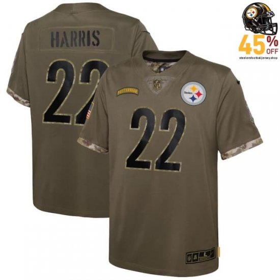 Najee Harris #22 Steelers All-Pro Jersey – Olive Premium Youth Quality?