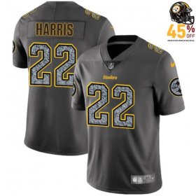 Gray Striped Blaze Jersey – Najee Harris #22 Steelers 2025 Bold Look Youth?
