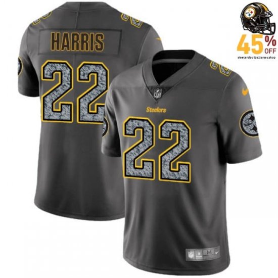 Gray Striped Blaze Jersey – Najee Harris #22 Steelers 2025 Bold Look Youth?