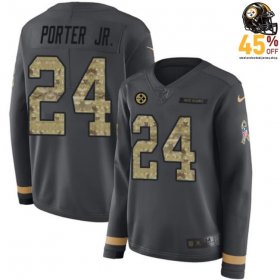 Official Joey Porter Jr. #24 Steelers Anthracite Women's 2025 Color Scheme Jersey – True Team Colors?