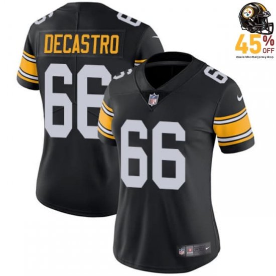 Championship Commemorative David DeCastro #66 Pittsburgh Steelers Gold Black Women\'s 2025 Jersey – Celebrate Legacy Wins?