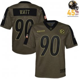 T.J. Watt #90 Fan Appreciation Jersey – Steelers 2021 Season Olive Special Offer Youth?