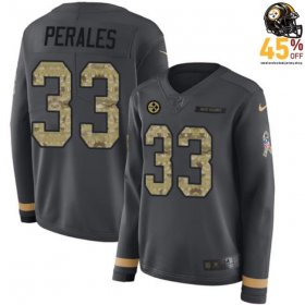 True Team Colors David Perales #33 Pittsburgh Steelers Anthracite Women's 2025 Classic Jersey – Timeless Design?
