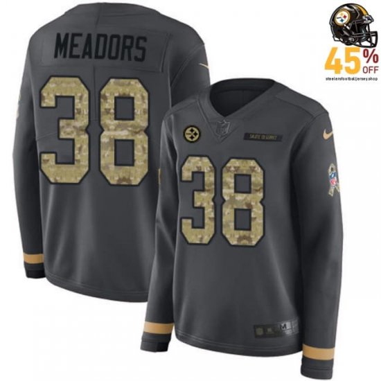 Alternate Logo Nathan Meadors #38 Pittsburgh Steelers Gold Black Women\'s 2025 Jersey – Unique Team Identity