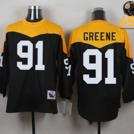 1967 Super Bowl Bound: Kevin Greene Steelers #91 Men Jersey – Black Championship Hopes?