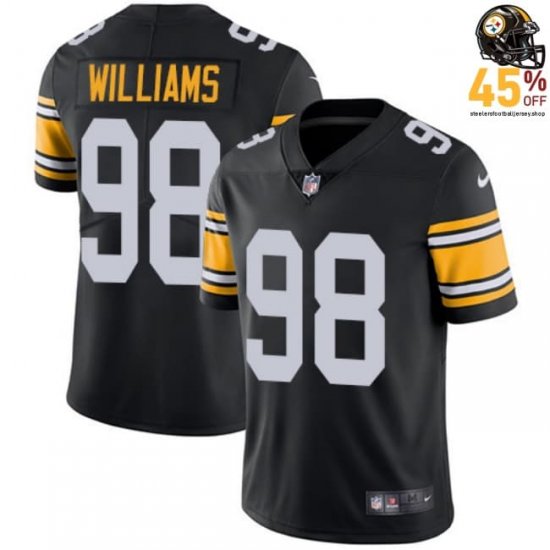 Authentic Stitching Vince Williams #98 Steelers Black Youth\'s 2025 Jersey – Player-Exact Details?