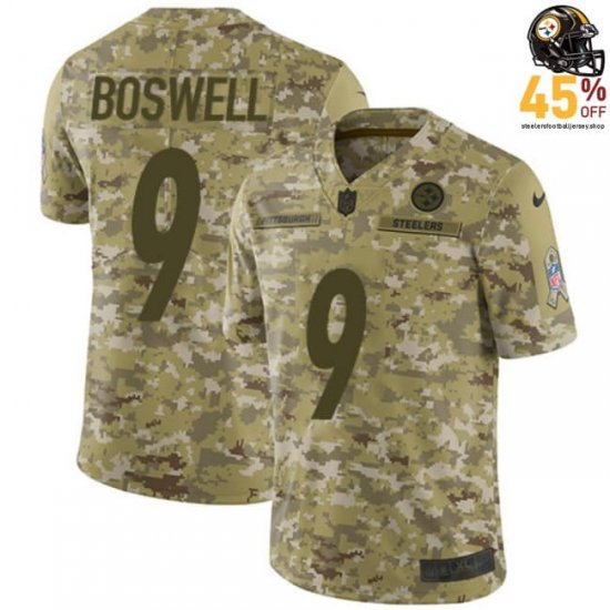 Lace-Up Front Chris Boswell #9 Steelers Camo Men\'s 2018 Limited Release Jersey – Stylish Detail?