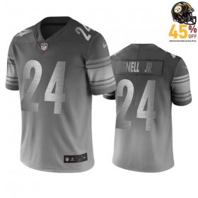 Benny Snell Jr. #24 Steelers Throwback 2025 Jersey – Gray Silver Nostalgic Men Design?