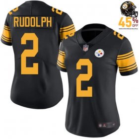 Mason Rudolph #2 Freedom Tribute Jersey – Steelers 2025 Season Black Patriotic Pattern Women?