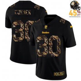 James Conner #30 Steelers Off-Field Jersey – Black Flocked Casual Men Comfort?
