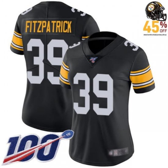 Playoff Patch Minkah Fitzpatrick #39 Pittsburgh Steelers White Gold Women\'s 2025 Jersey – 2025 Postseason Honors?