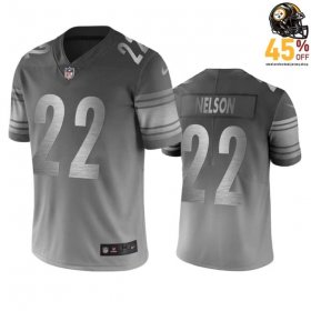 Gray Silver Sparkle Steel Steven Nelson #22 Steelers Jersey – 2025 Glam Men Version?