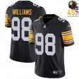 Playoff Bound Vince Williams #98 Pittsburgh Steelers White Gold Men's 2025 Jersey – Postseason Glory Awaits?